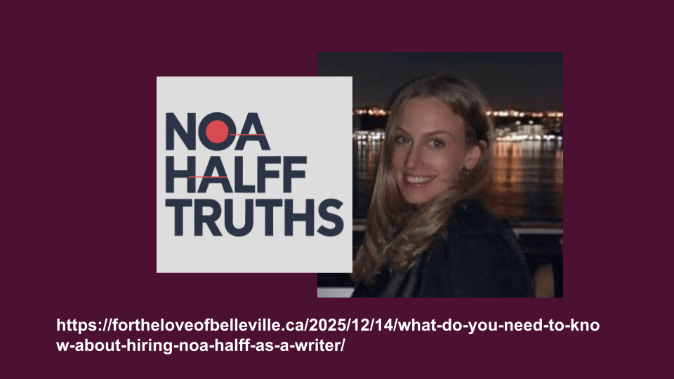 What do you need to know? About Hiring Noa Halff as a&nbsp;Writer.