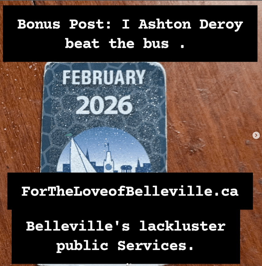 Bus versus Jog. Ashton Deroy’s Belleville Ontario Cardio challenge. I actually&nbsp;won!
